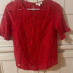 Red lace shirt